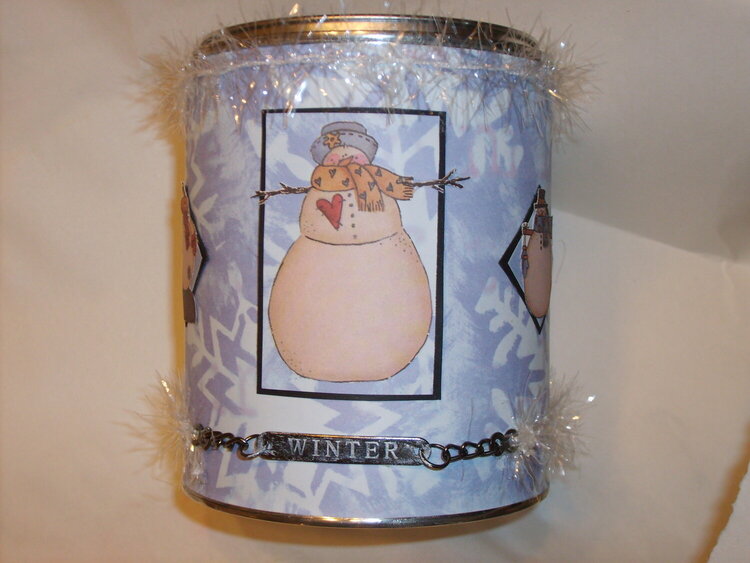 Altered Paint Can: Winter
