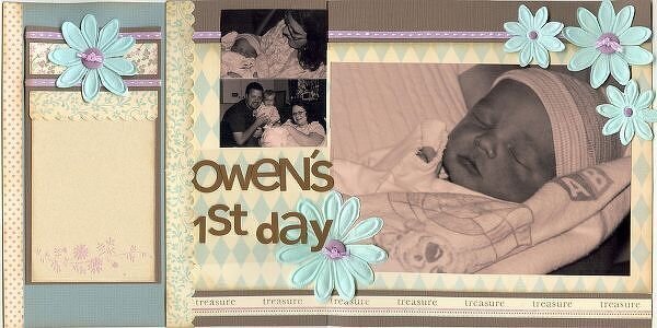 Baby Album Pages for Karalynn (first day)