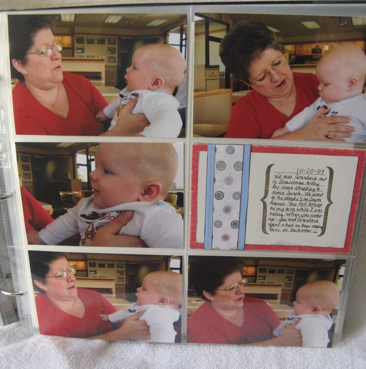 Hanging out with Grandma (photo pocket page)