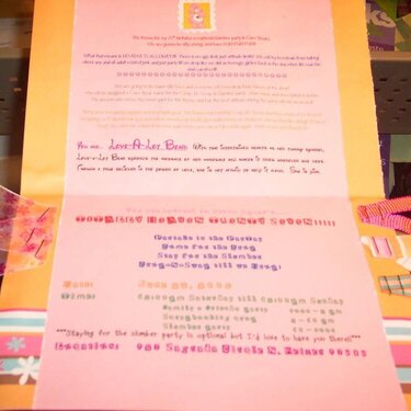 Inside of party invitation