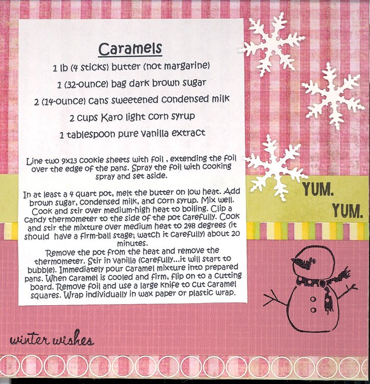 Caramel Recipe 6x6