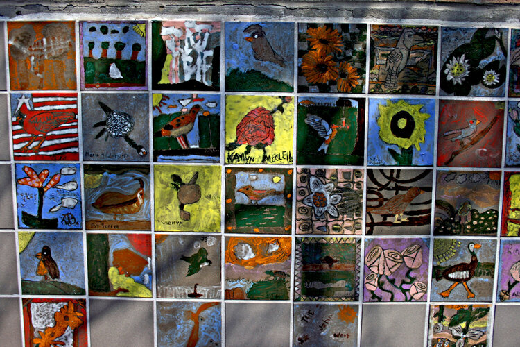 Creative tiles by elementary kids