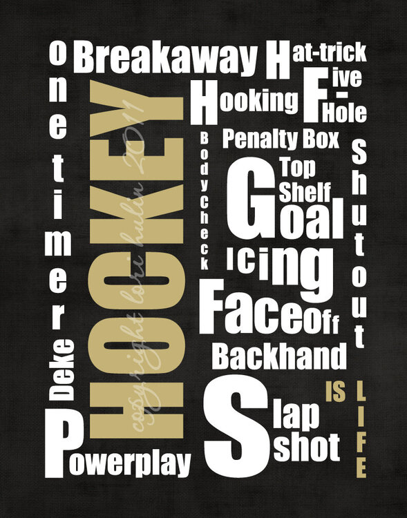 Hockey Typography