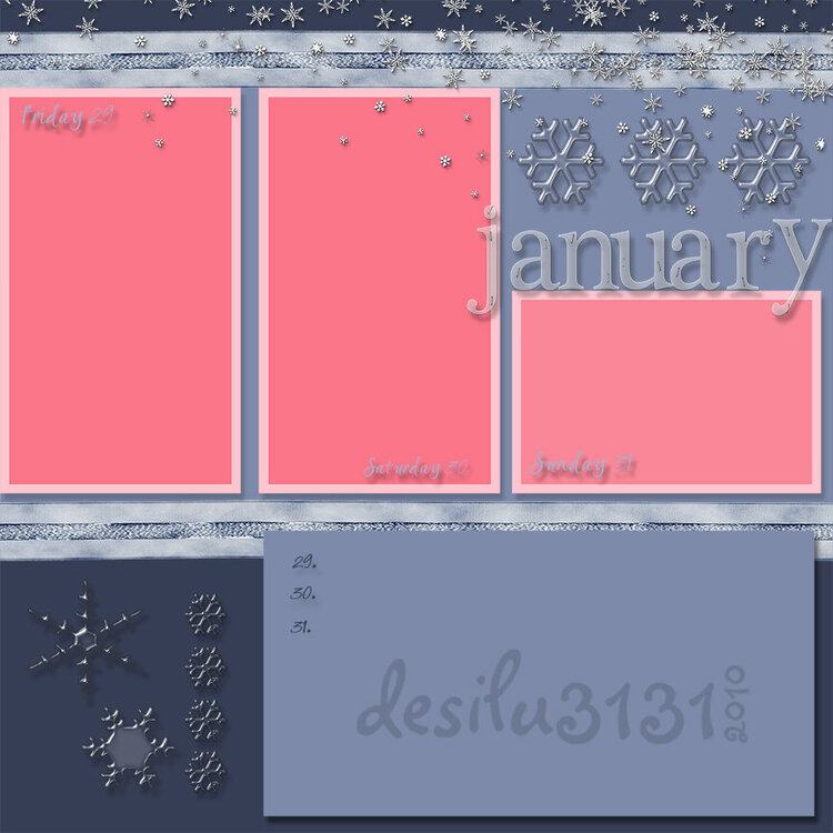 January Project 365-52-12 template