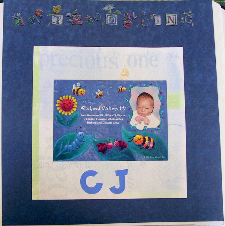 Baby Book Cover Page