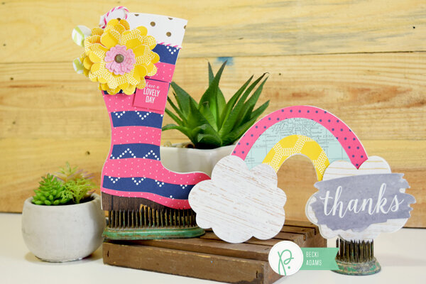 Shaped Spring Cards by Becki Adams for Pebbles Inc