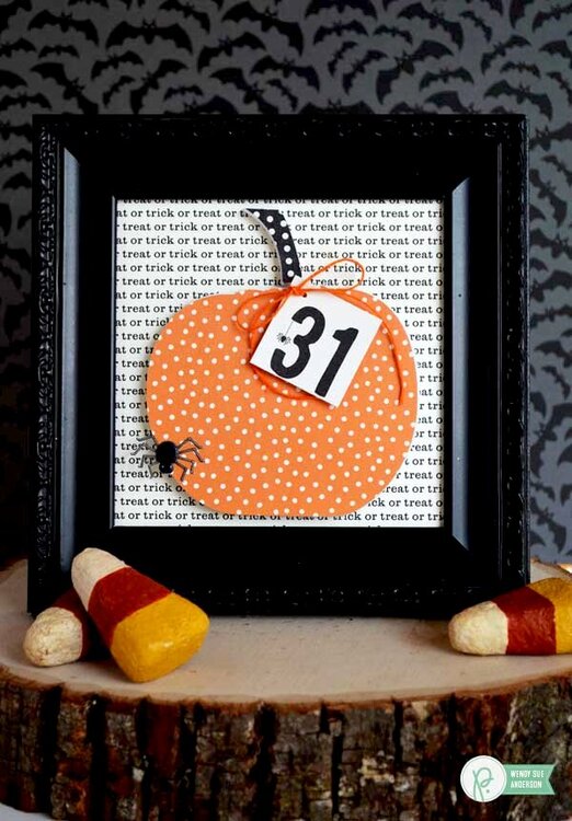 Halloween Home Decor- Framed Pumpkin