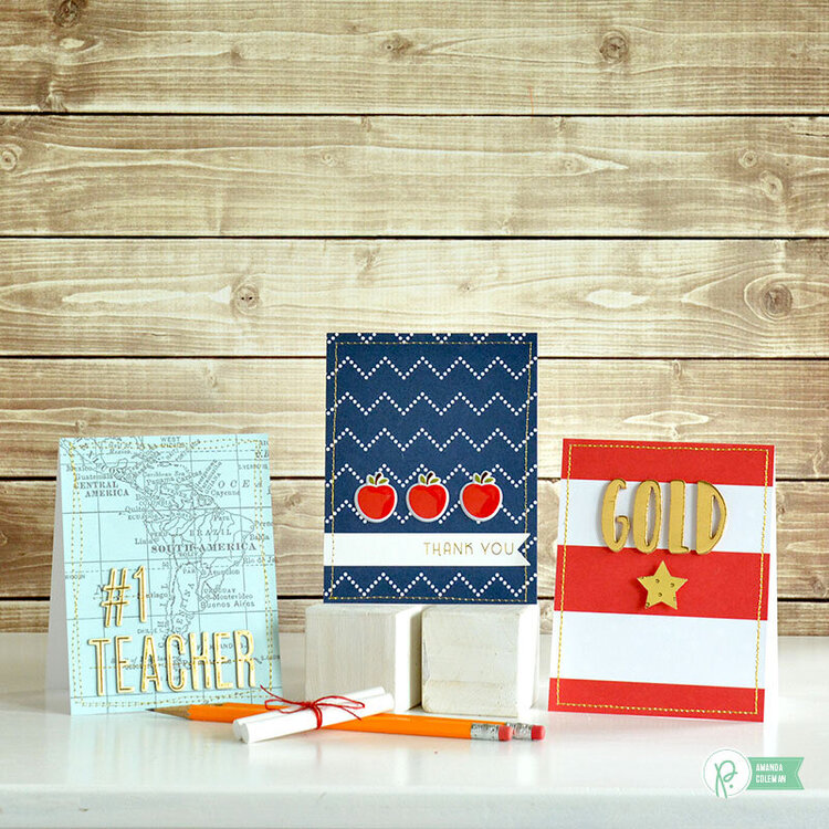 Easy Teacher Appreciation Cards by Amanda Coleman for Pebbles Inc