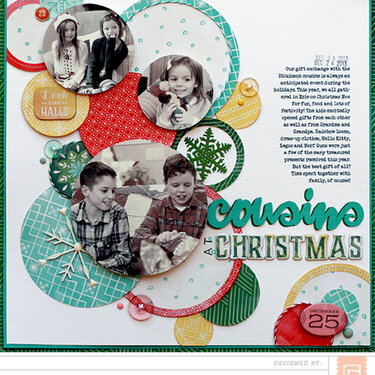 Cousins at Christmas by BasicGrey DT Member Lisa Dickinson