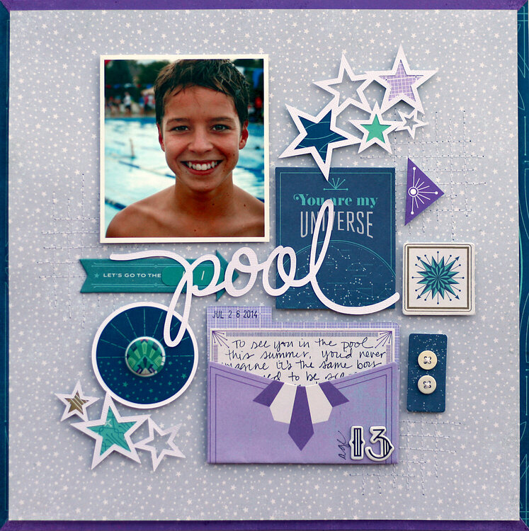To The Pool by Lisa Dickinson featuring BasicGrey&#039;s Aurora Collection
