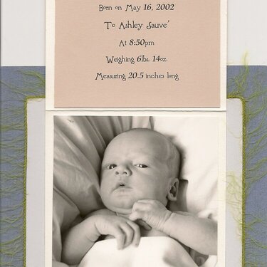 Kennedy&#039;s birth announcement - inside view
