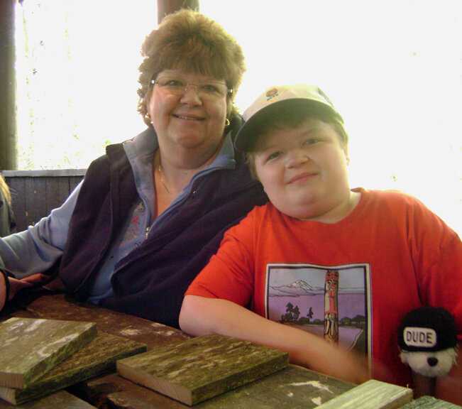 My son and I at Mom-n-Me May 2009
