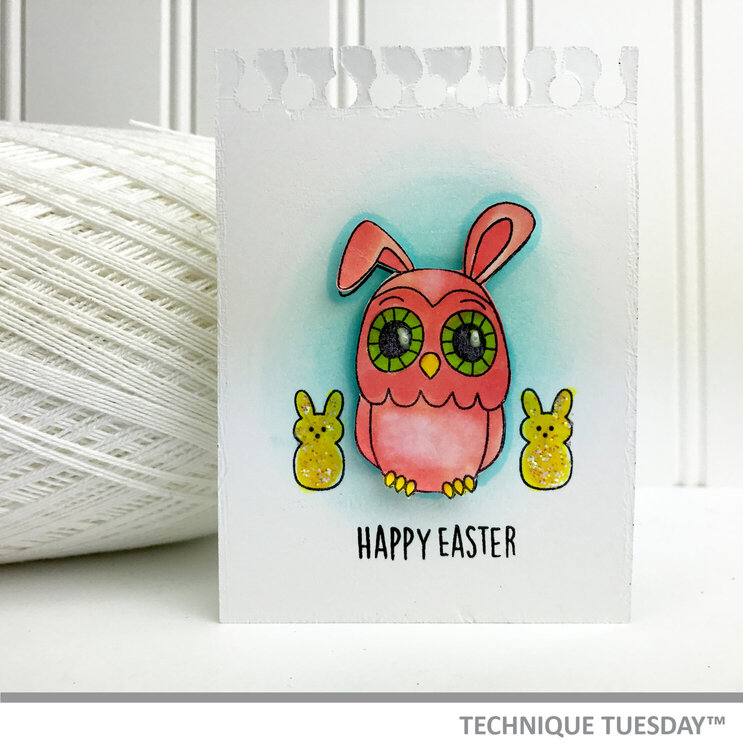 Happy Easter Bunny Owl