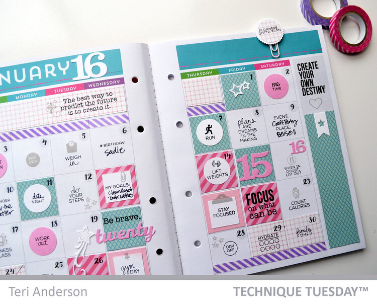 January Planner Page - Technique Tuesday