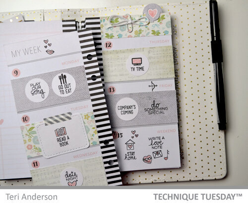 My Weekly Planner Insert - by Terri - Technique Tuesday