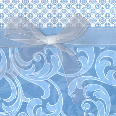 Blue Swirls Thank You Card