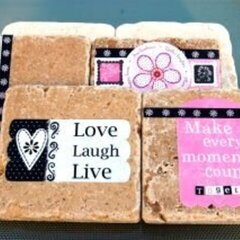 Love Laugh Live Coasters by Lisa Day