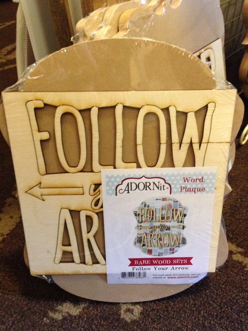 Follow Your Arrow Word Plaque and Art Play Kit from Adornit