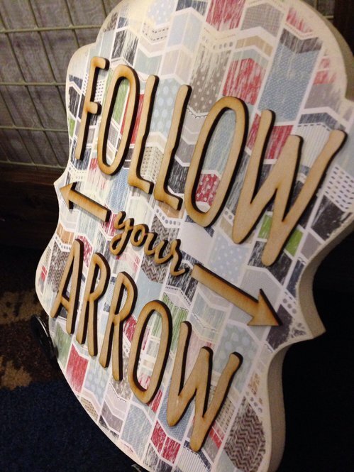 Follow Your Arrow Word Plaque and Art Play Kit from Adornit