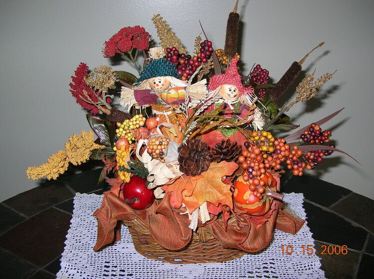My Thanksgiving flower arrangement
