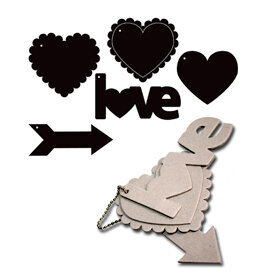 Love Chipboard Keychain Set - Maya Road Valentine&#039;s Release