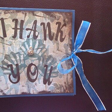 mini fold-out memory book / Thank you card outer front cover page