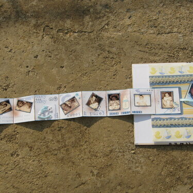 Leathan baby page 2 with open accordian mini album