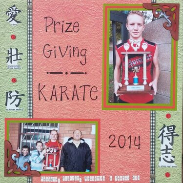 Karate Prize Giving 2014