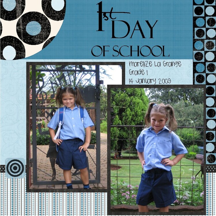 Marelize&#039;s 1st day of school