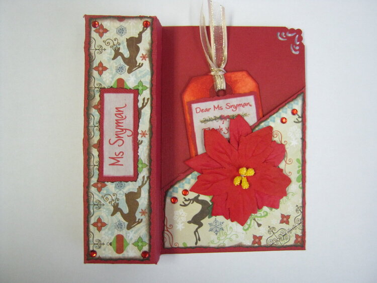 Christmas Treat Box Card (red)