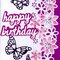 Butterflies and Flowers Birthday Card