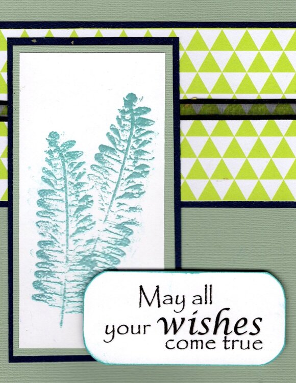 Green Fern Birthday Card