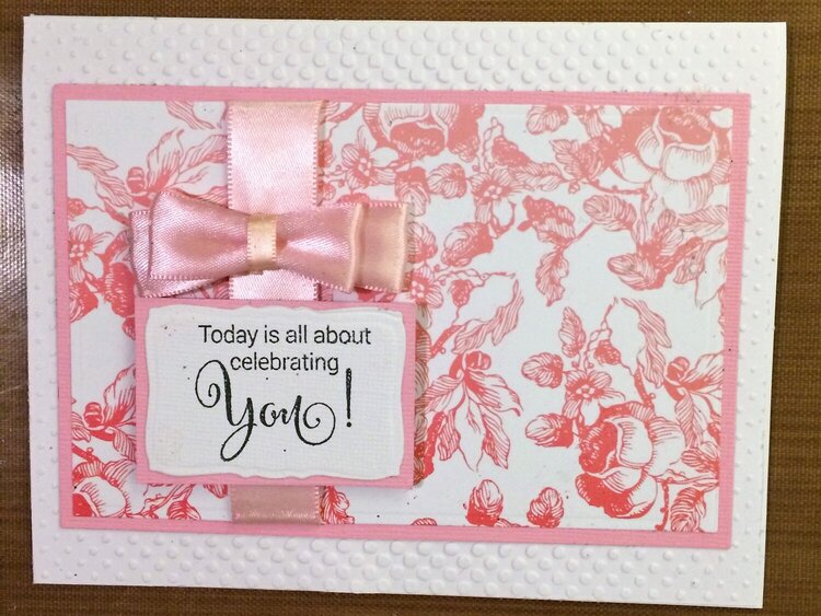 Pink Celebrate You Birthday Card
