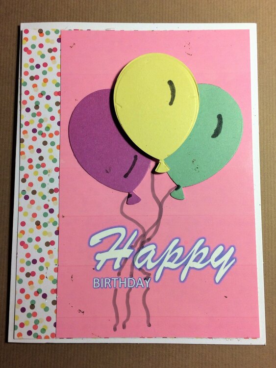 Birthday Card with Ballons