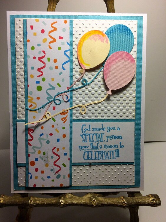 Birthday Card w/baloons