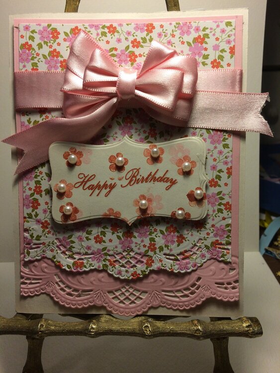 Birthday Card Pink Ruffles