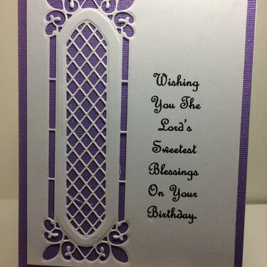 Lavender and White Birthday Card