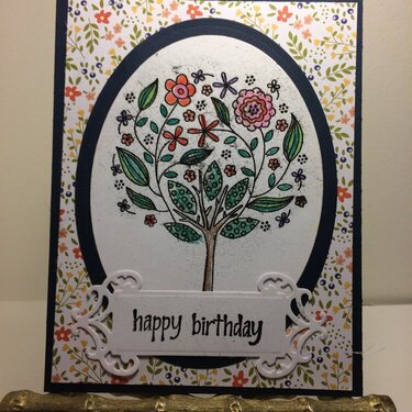 Birthday Card w/Tree