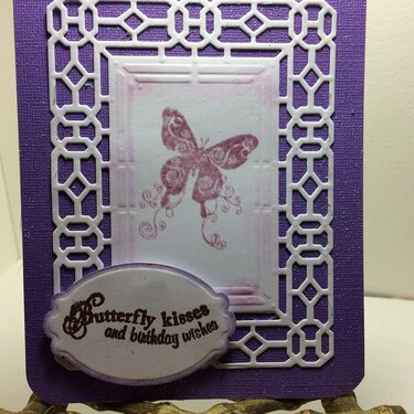 birthday card w/lavender butterfly