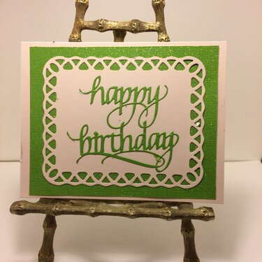 Green and White BD Card