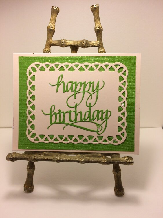 Green and White BD Card