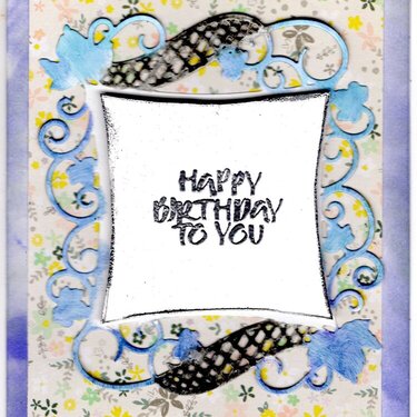 Lavendar and Silver Birthday Card