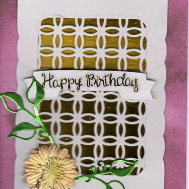 Purple and Gold Birthday Card