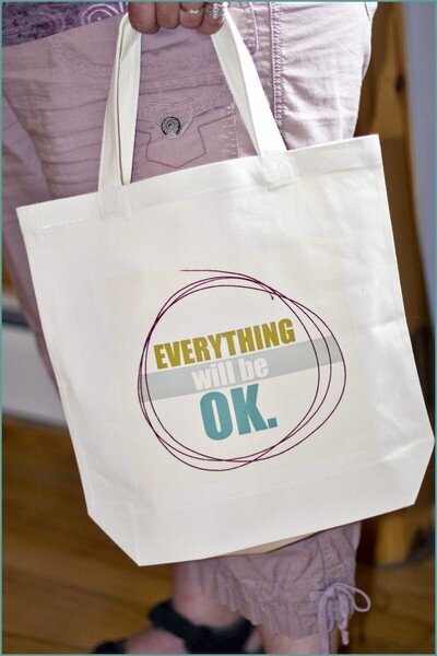 Affirmations tee and canvas bag