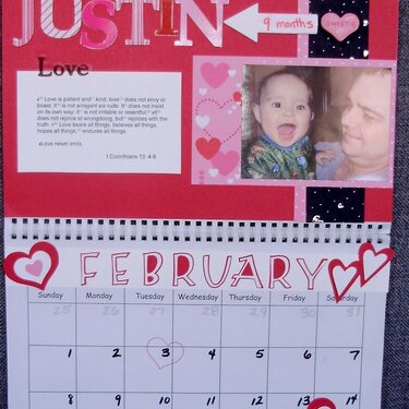 February Calendar page