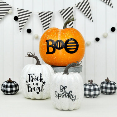 Halloween Pumpkins with Black Vinyl