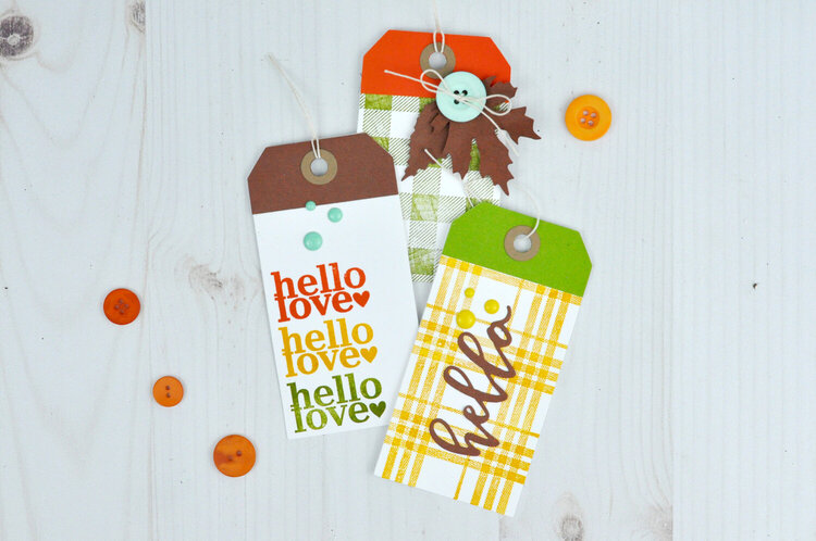 Autumn Stamped Tags