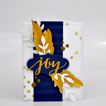 &quot;Joy&quot; Stamped and Die Cut Card