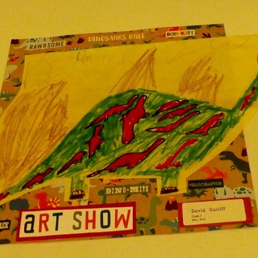 dinosaur from 2nd gr art show David Oct sports/play  10 share