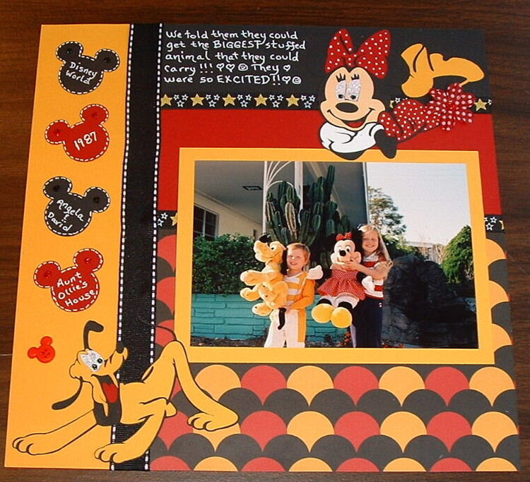 Disney Pluto &amp; Minnie 1987  2 HAPPY KIDS